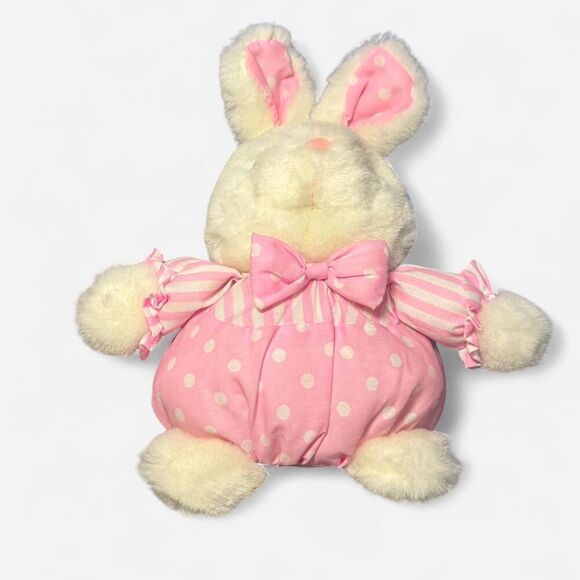 Small Vintage Pink Bunny Rabbit Stuffed Animal - Picture 5 of 7
